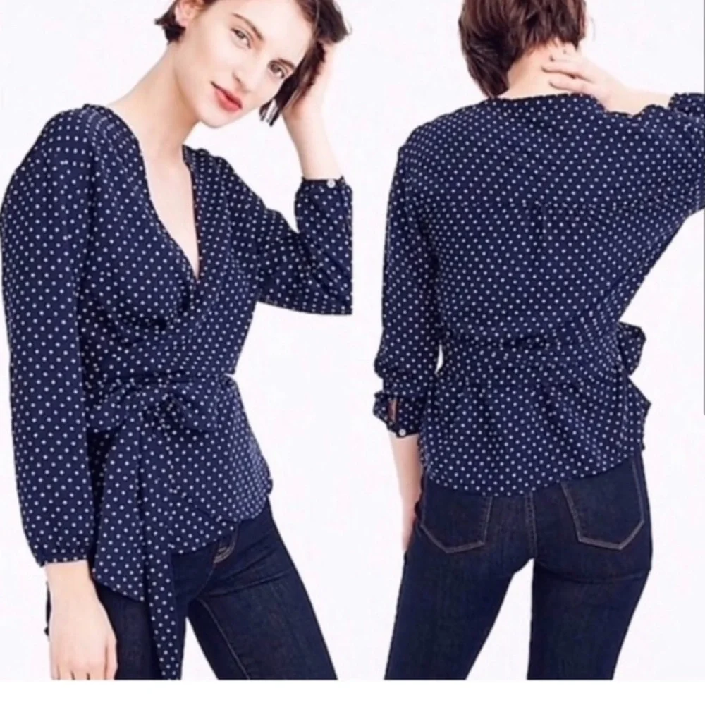 J. Crew foulard wrap top